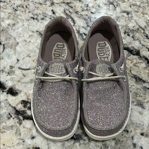 Hey Dude Kids Glitter Shoes - Silver
